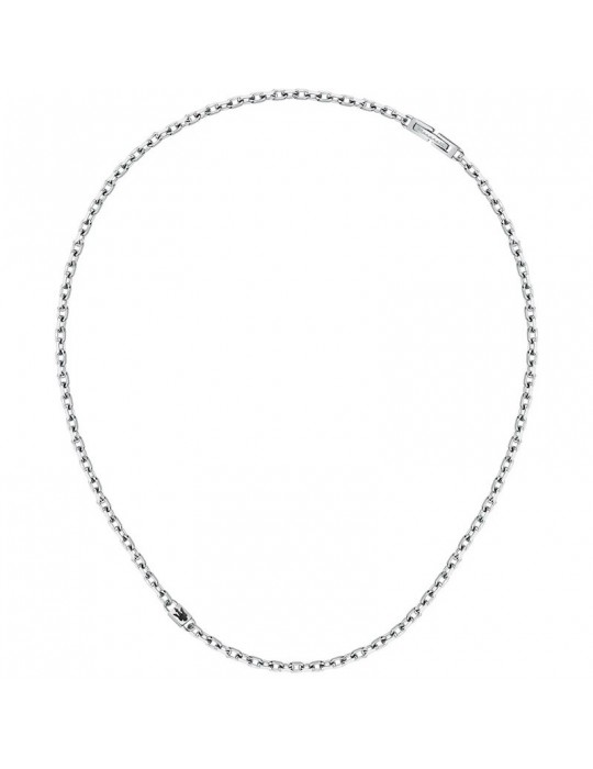 Collana Maserati - Jewels - Catena Rolò - Acciaio-Logo Nero-JM422AVD13