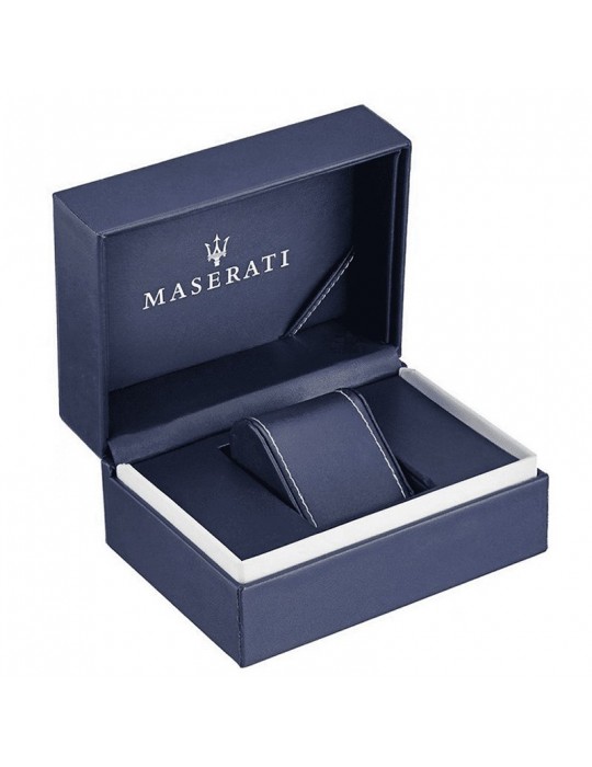 Maserati Men's Watch - Epoca Chronograph 42mm Rose Gold White with Leather Strap - 0