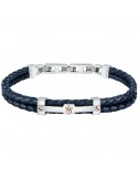 Bracciale Maserati - Jewels - Pelle - Blu - Logo -Rose Gold-JM422AVE10