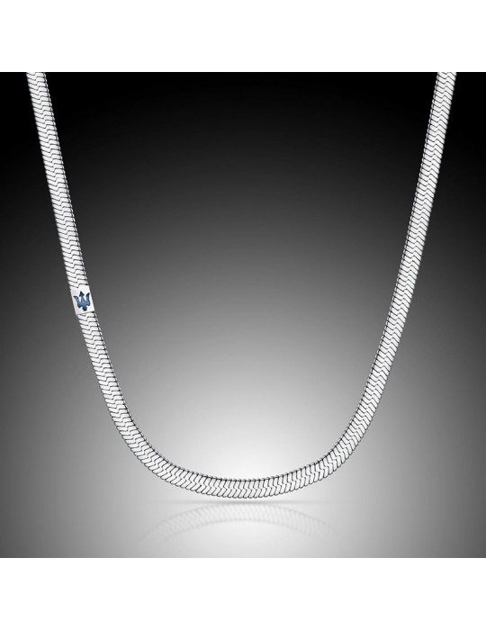 Collana Maserati - Jewels - Catena Snake - Acciaio - Logo - JM422AVD14
