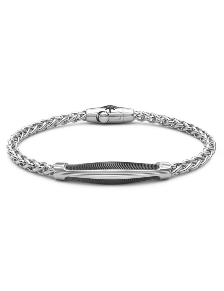 Bracciale Zancan - Cosmopolitan - Argento 925% - Targa Nera - EXB707