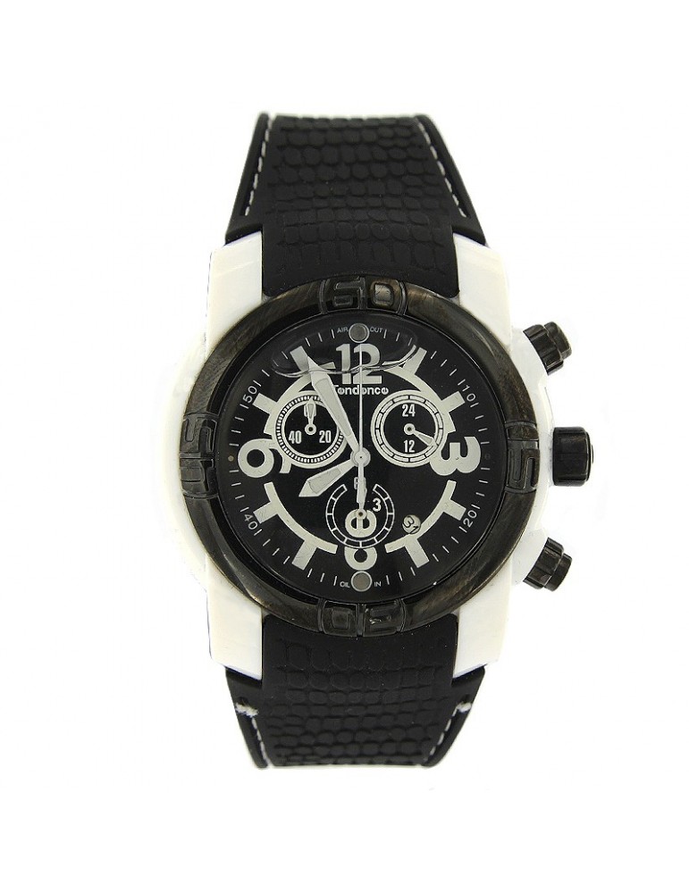 Tendence Men's Round Bubble 42mm Black Watch - 0