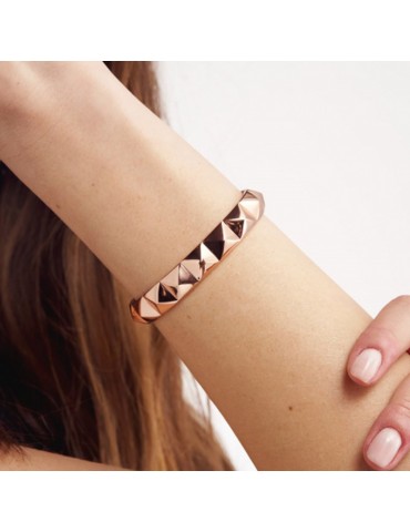 Unoaerre Bracelet - Classic - Rigid - Rose Gold-Pyramids-EXB492R-1AR 2