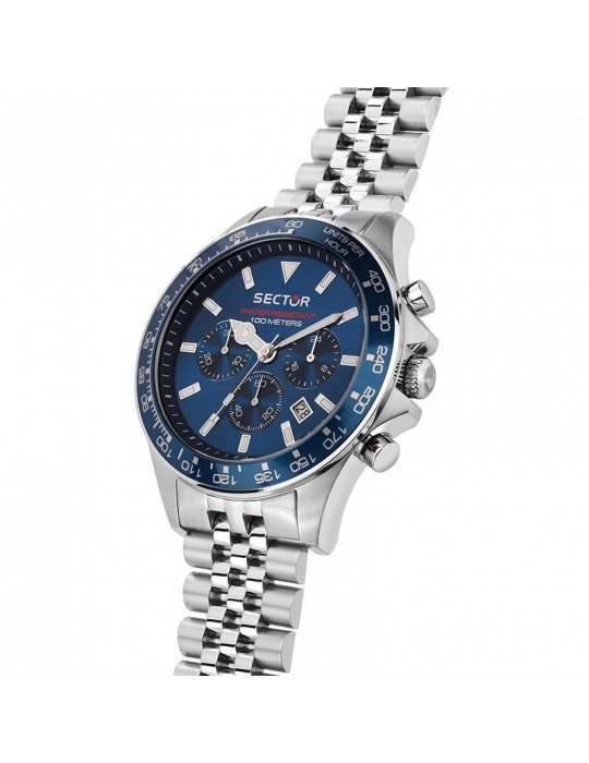 Orologio Sector - 230 - Cronografo - 43mm - Silver - Blu - R3273661032