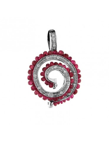Pendente Chirico con diamanti e rubini da donna - 0