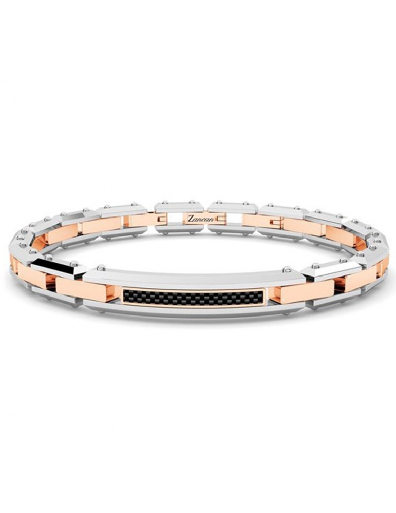 Zancan Bracelet - Hi-Teck - Rose Steel - Carbon Fiber - EHB270