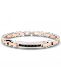 Bracciale Zancan - Hi-Teck - Acciaio Rosè - Fibra di Carbonio - EHB270