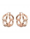 Bronzallure Earrings - Purity - Torchon-Rose Gold Circle-WSBZ01973R