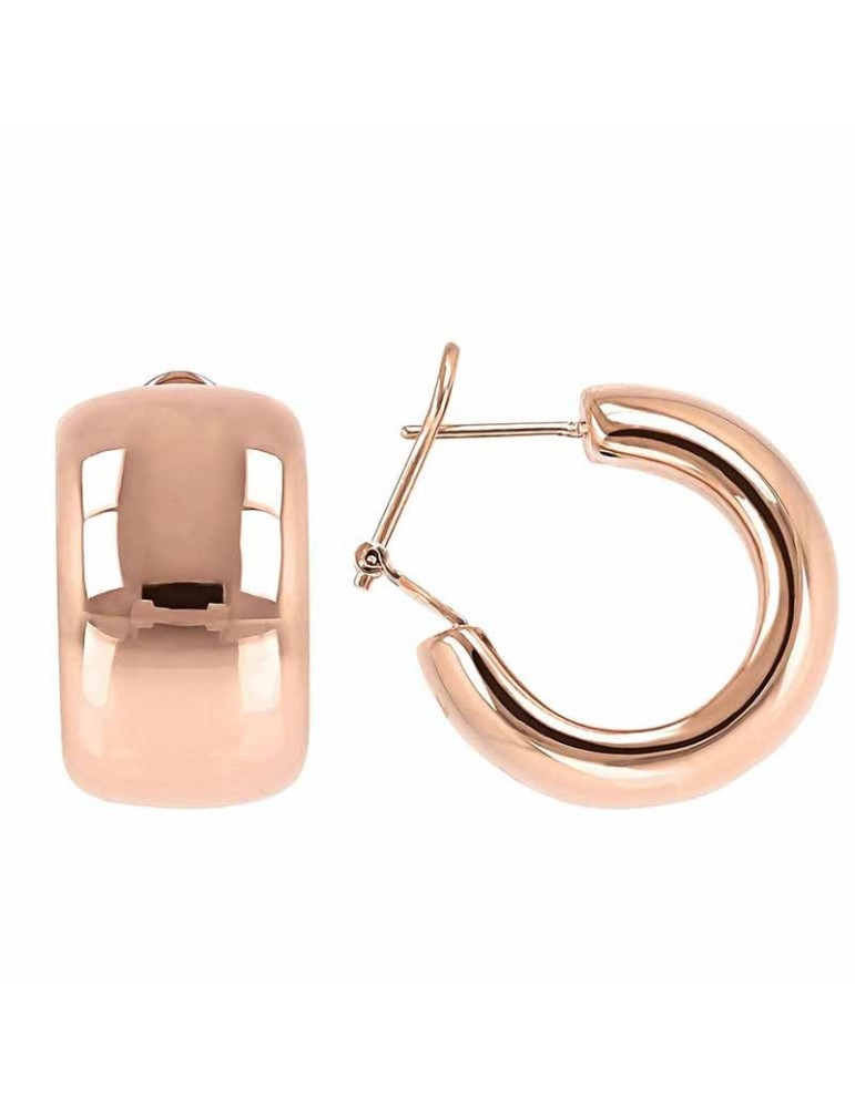 Bronzallure Earrings - Purity - Bold Circle - Rose Gold -WSBZ01974R