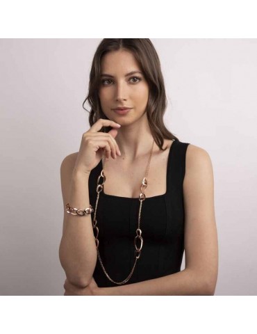Collana Bronzallure - Purezza - Station - Ovali - Rose Gold-WSBZ01966R 2