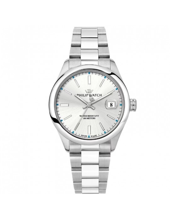 Orologio Philip Watch - Caribe - Tempo e Data - Argento - R8253597096