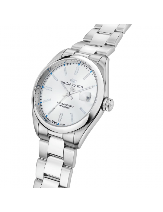 Orologio Philip Watch - Caribe - Tempo e Data - Argento - R8253597096