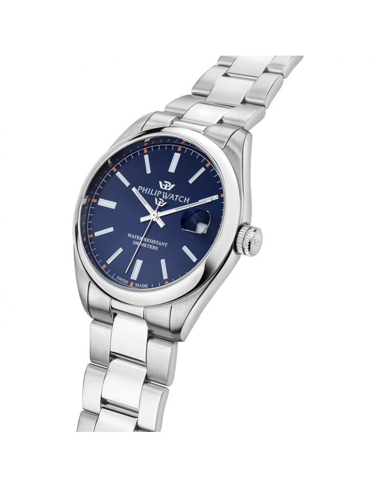 Philip Watch Watch - Caribe - Time and Date - 39mm - Blue-R8253597095