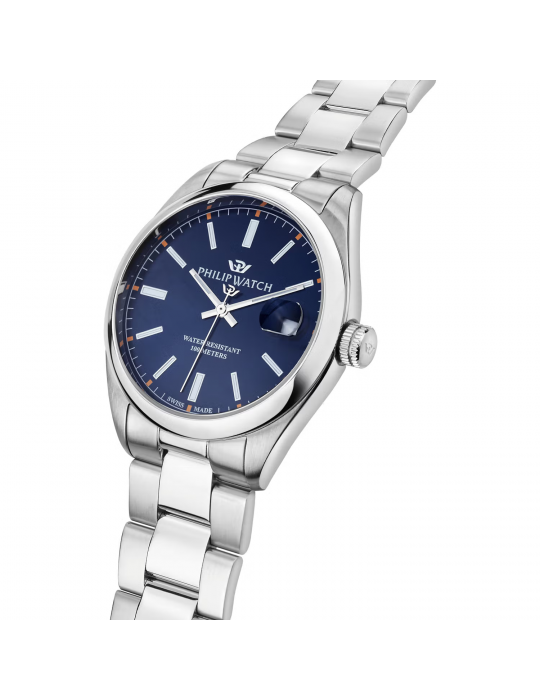 Orologio Philip Watch - Caribe - Tempo e Data - 39mm - Blu-R8253597095