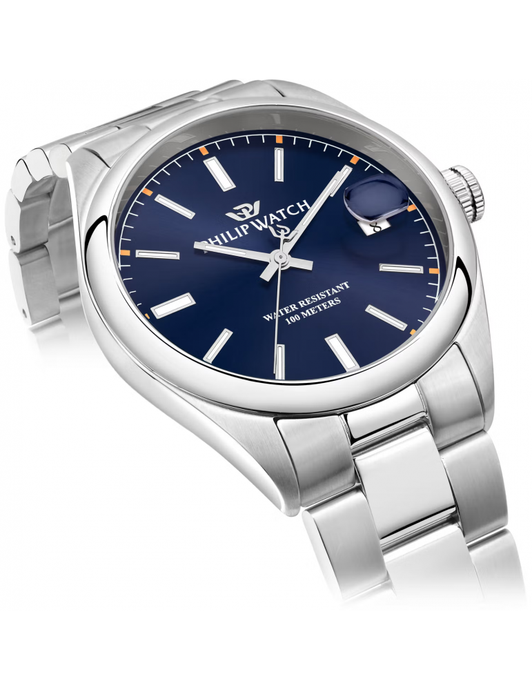 Orologio Philip Watch - Caribe - Tempo e Data - 39mm - Blu-R8253597095