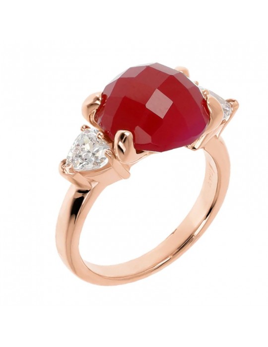 Bronzallure - Felicia - Agata Plum -Cubic Zirconia Ring-WSBZ02017PA-14