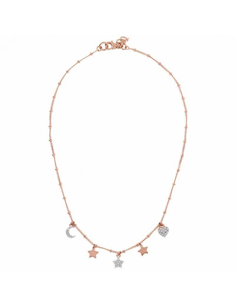 Collana Bronzallure - Miss - Luna - Stelle - Cuore - Cubic Zirconia - WSBZ02010W