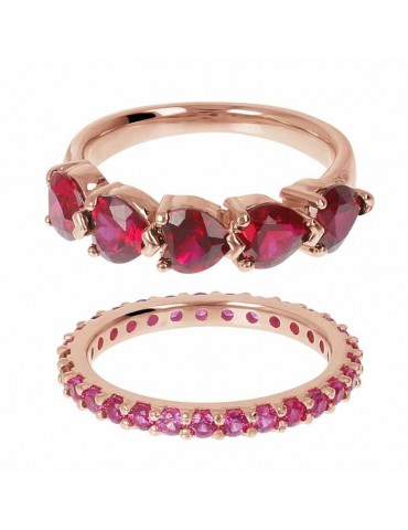 Anello Bronzallure - Altissima - Cristalli - Zirconi -WSBZ01996.RED-14 2