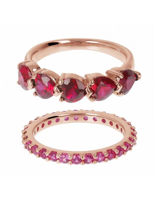 Anello Bronzallure - Altissima - Cristalli - Zirconi -WSBZ01996.RED-14