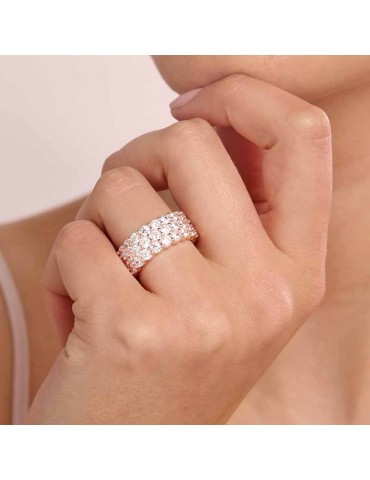 Anello Bronzallure-Altissima-Tre Fasce-Cubic Zirconia-WSBZ01931.W-16 2