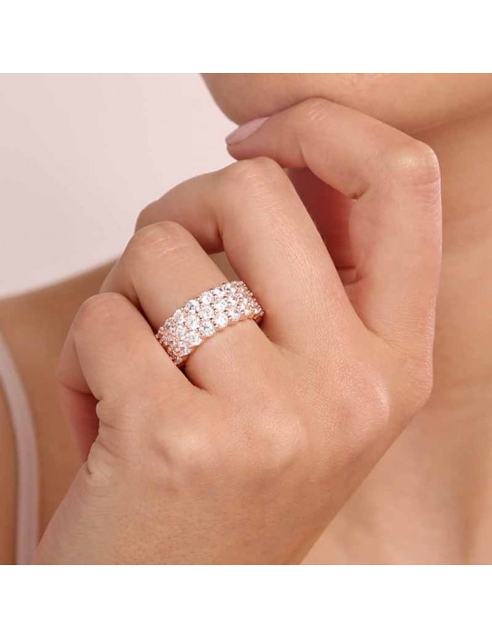 Bronzallure Ring-Altissima-Three Bands-Cubic Zirconia-WSBZ01931.W-16