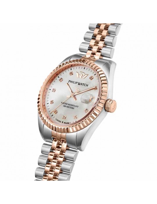 Orologio Philip Watch - Caribe - 35mm - Madreperla - Diamanti - R8253597608