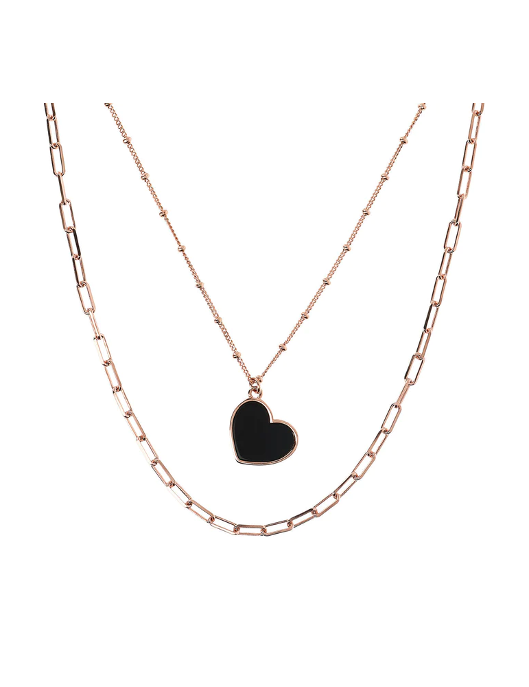 Collana Bronzallure  - Alba - Doppio Filo - Cuore-Pendente-WSBZ01890BO