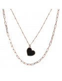 Collana Bronzallure  - Alba - Doppio Filo - Cuore-Pendente-WSBZ01890BO
