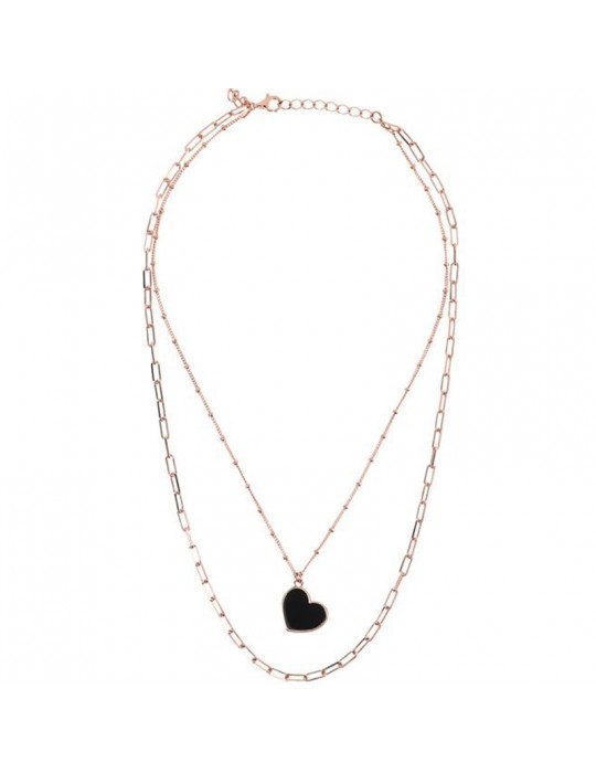 Collana Bronzallure  - Alba - Doppio Filo - Cuore-Pendente-WSBZ01890BO