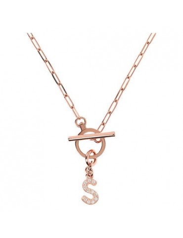 Necklace - My Bronzallure - Paper Chain - Letter S - WSBZ01934.S