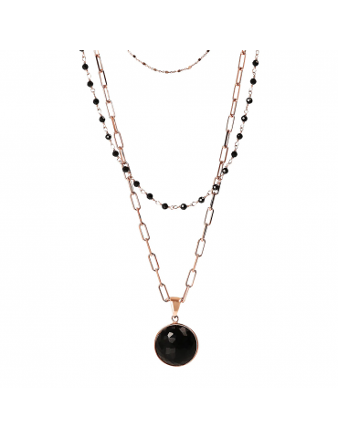 Collana Bronzallure - Variegata - Multifilo -Spinello Nero-WSBZ01872BS