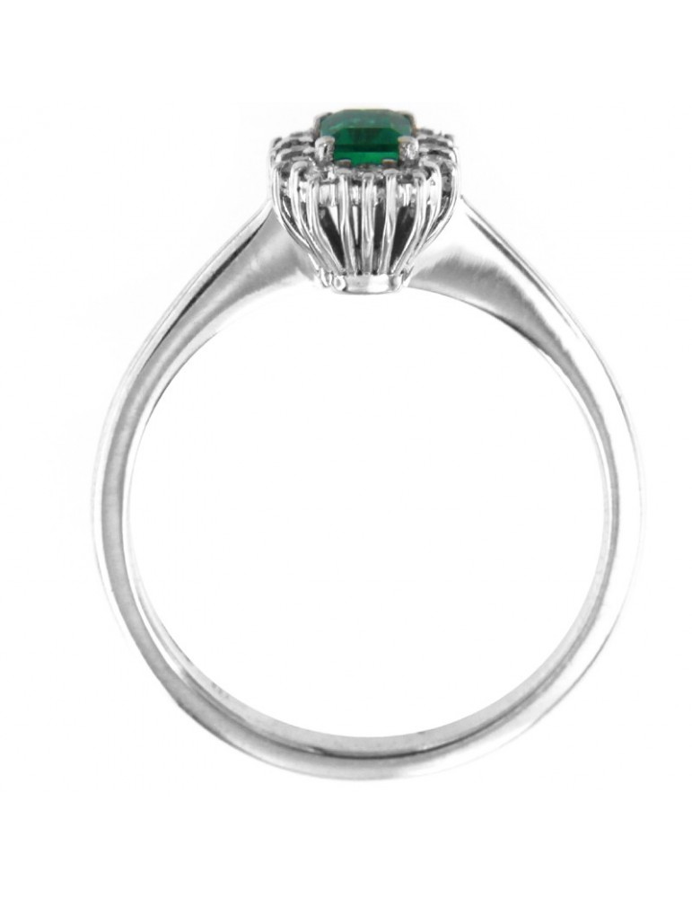 Anello Crieri - Bogotá - Oro - Diamanti - Smeraldo 0,27 ct - AFSPPK027EC1140