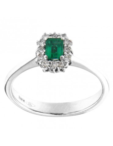 Anello Crieri - Bogotá - Oro - Diamanti - Smeraldo 0,27 ct - AFSPPK027EC1140 2