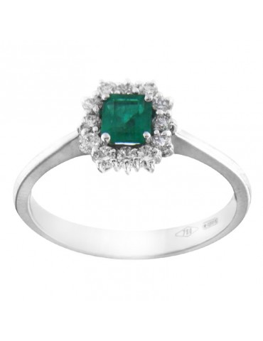 Anello Crieri - Bogotá - Oro - Diamanti - Smeraldo 0,35 ct - AFSPPK035EC1140 2