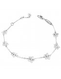 Lorenzo Ungari Woman's Bracelet - Le Scintille in 18K White Gold with Flowers - 0