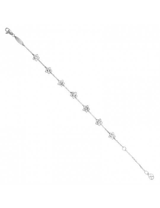 Bracciale Lorenzo Ungari - Le Scintille - Oro Bianco - Fiori - UNG202