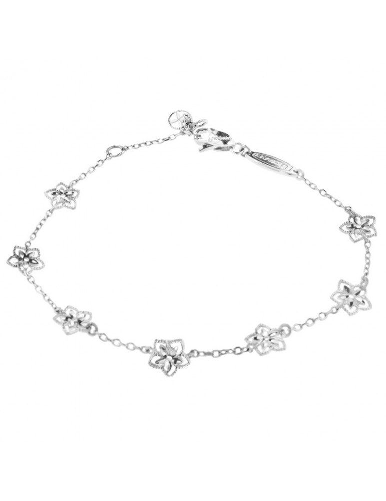 Bracciale Lorenzo Ungari - Le Scintille - Oro Bianco - Fiori - UNG202