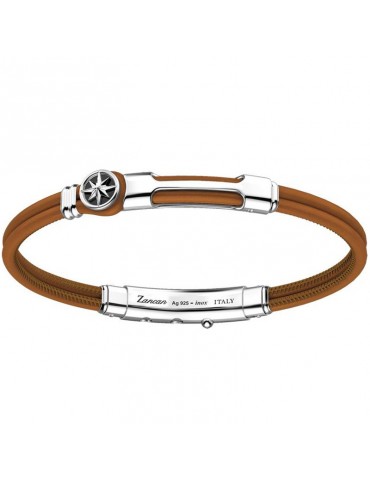 Bracciale Zancan - Spring - Pelle Marrone - Rosa dei Venti - ESB181MA