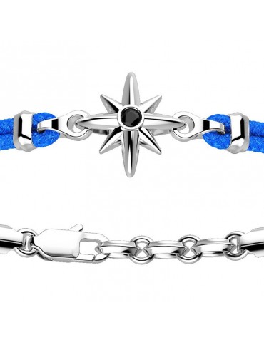 Zancan Bracelet - Regatta - Kevlar - Light Blue - Wind Rose-EXB675AZ 2