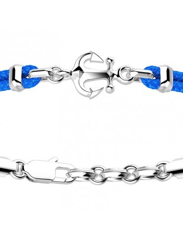 Bracciale Zancan da Uomo - Regata - Kevlar Azzurro - Ancora - EXB674AZ 2