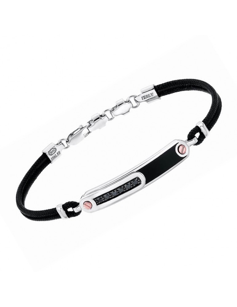 Zancan Bracelet - Rekord - Black Kevlar -Plate-Black Spinels-EXB399RN