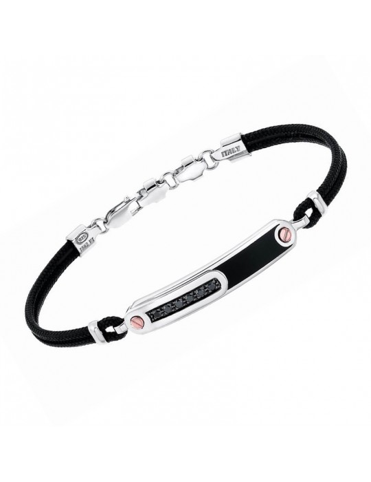 Zancan Bracelet - Rekord - Black Kevlar -Plate-Black Spinels-EXB399RN