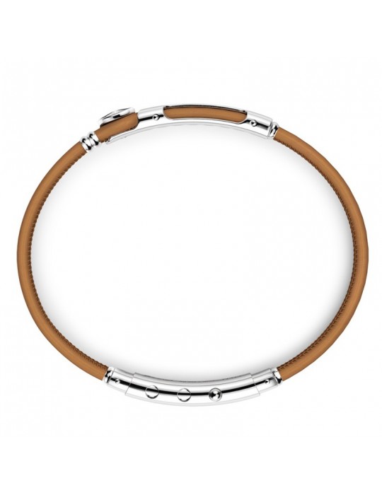 Zancan Bracelet - Spring - Brown Leather - Compass Rose - ESB181MA