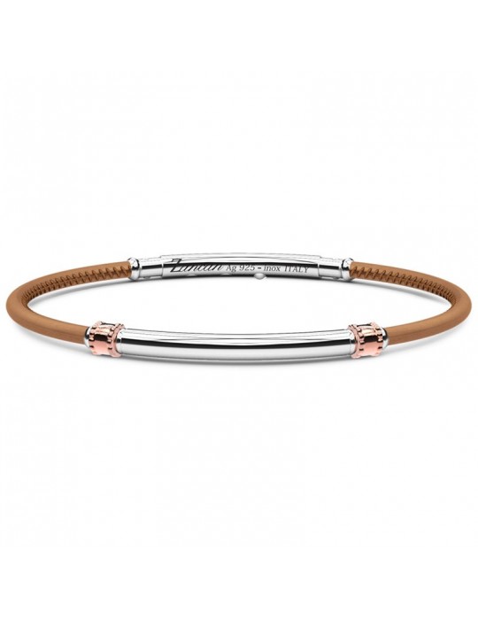 Bracciale Zancan - Spring - Marrone - Targa in Argento 925% - ESB174MA Bracciale Zancan - Spring - Marrone - Targa in Argento 925% - ESB174MA