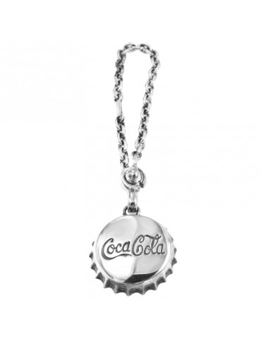 Portachiavi Idandi - Tappo - Coca Cola - Argento 925% -Catenella-P1289