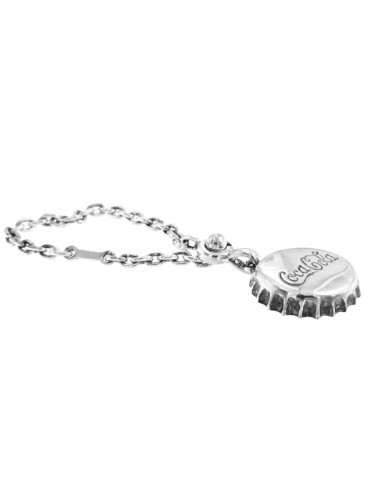 Portachiavi Idandi - Tappo - Coca Cola - Argento 925% -Catenella-P1289 2