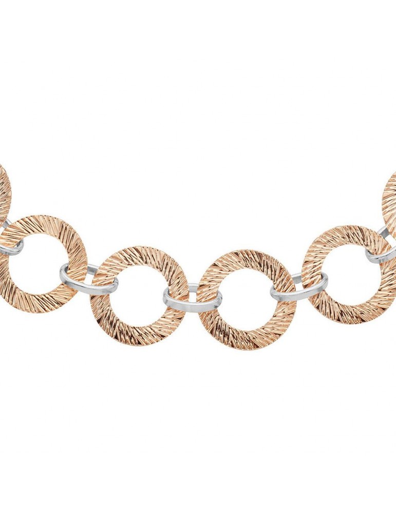 Boccadamo Necklace - Magic Circle - Rose Gold-Circular Meshes-XGR572RS