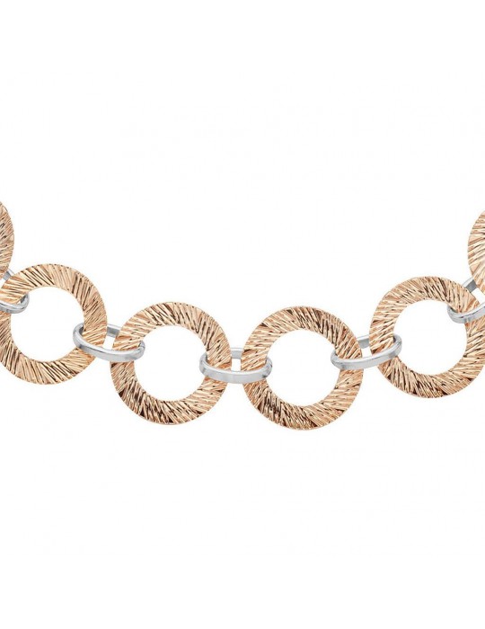 Boccadamo Necklace - Magic Circle - Rose Gold-Circular Meshes-XGR572RS