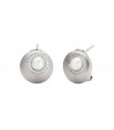 Boccadamo Women's Earrings - Silver Eclipse with Pearl and White Zircons