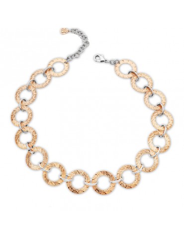 Boccadamo Necklace - Magic Circle - Rose Gold-Circular Meshes-XGR572RS
